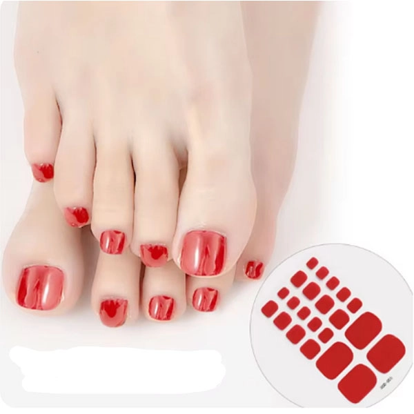 Gel semi-cured stickers – red