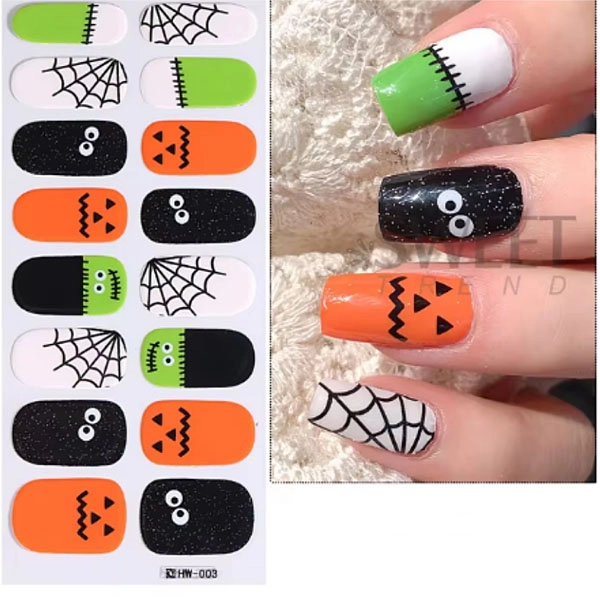 Gel semi-cured stickers – Halloween