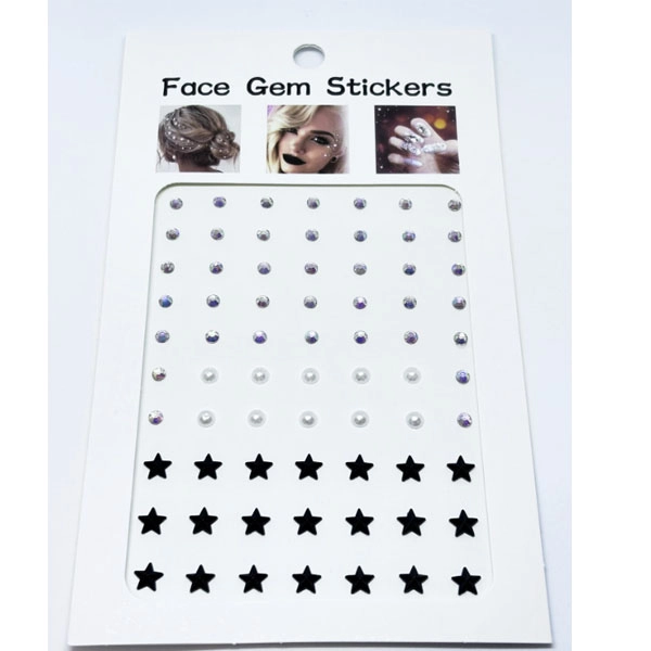 Adhesive gems for eyes, face and nails - stars and gems