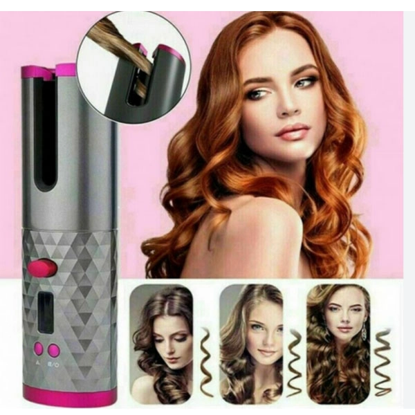 Wireless hair curler, grey