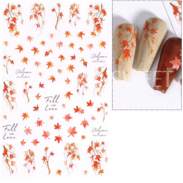 Nail stickers – autumn leaves