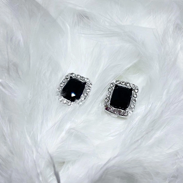 Stud earrings - black