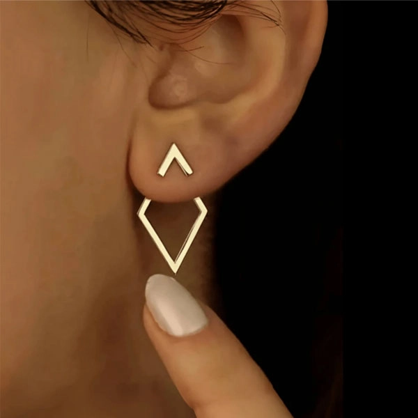 Earrings - rhombuses