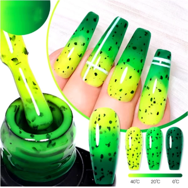 THERMO gel polish - Yellow/Green DT411, 7 ml