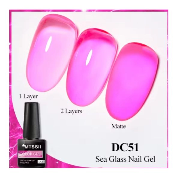 UV/LED gel polish Sea Glass Nail Gel, 7ml - DC 51