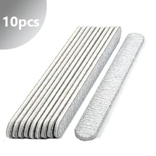 10pcs - Inginails Professional zebra nail file, straight 80/80