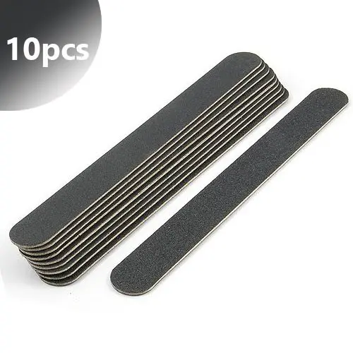 10pcs - Inginails Professional nail file, slim black 80/80