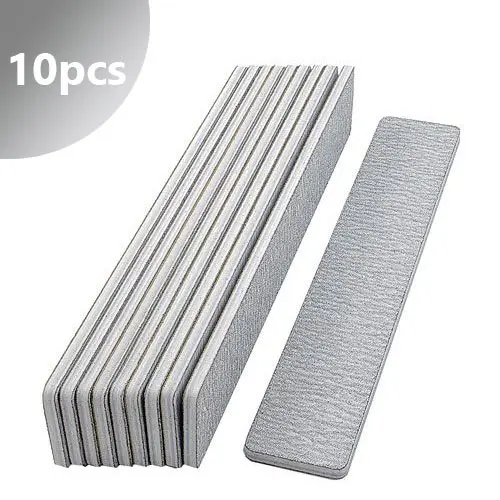10pcs - Inginails Professional zebra sanding file, rectangle 80/80