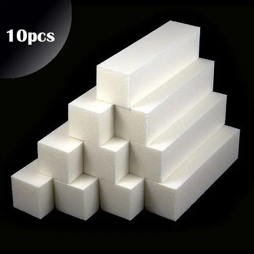 10pcs - Inginails 4-sided block, white 80/80