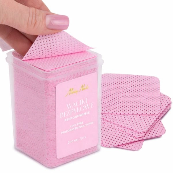 Perforated nail pads - pink, 200pcs