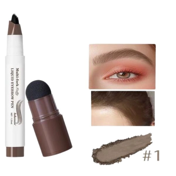 Multifunctional eyebrow and hair pen - Multi-fork Tip Fine Sketch Eyebrow Pen, No. 3