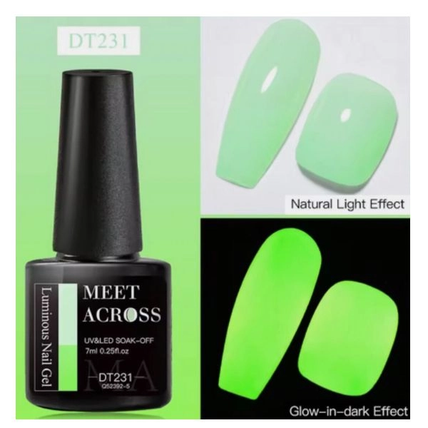 UV/LED gel polish Glow in the Dark Candy Gel DT231, 7ml