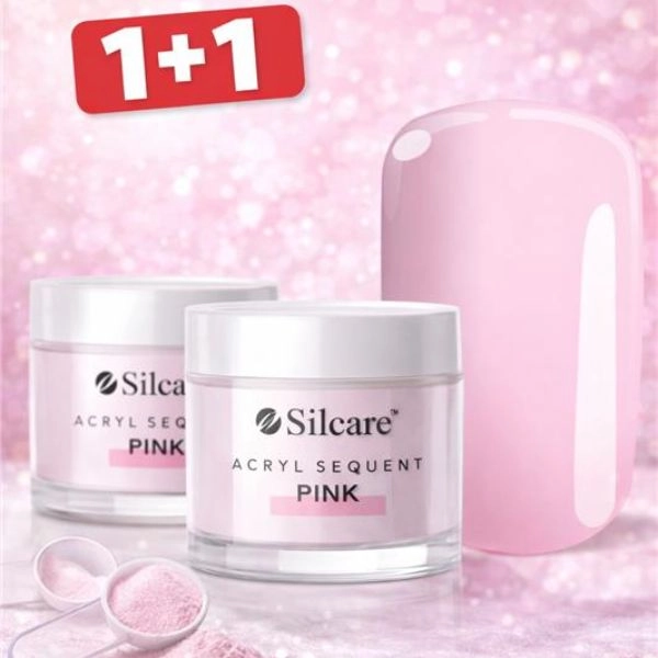 Silcare Sequent Acrylic Powder -  Suquent Pink, 10g - 1+1 FREE
