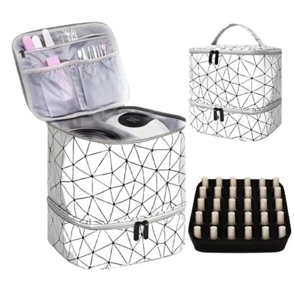 Cosmetic folding suitcase - WHITE