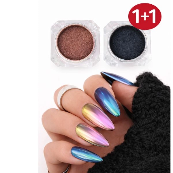 Coloured mirror powder - 1+1 FREE