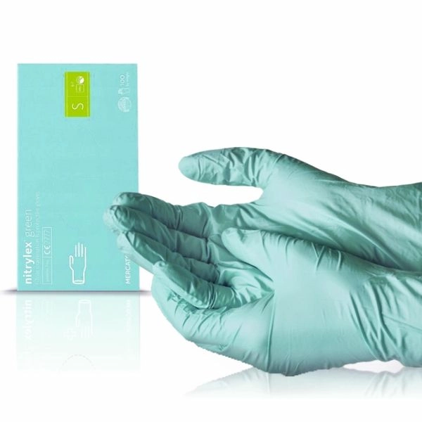 Nitrile gloves Nitrylex S 100 pcs - green