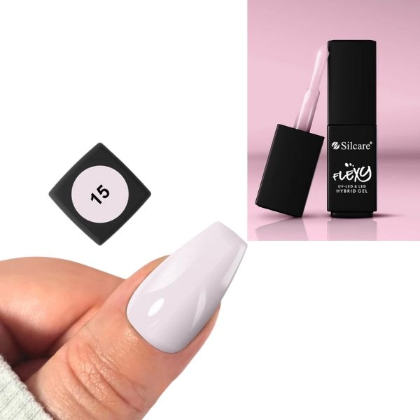  UV/LED gel polish Flexy - 15 Milky Pink, 4,5g