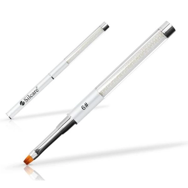 Gel brush No. 6 - with white beads