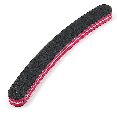Inginails Professional nail file banana, with red centre - 100/180