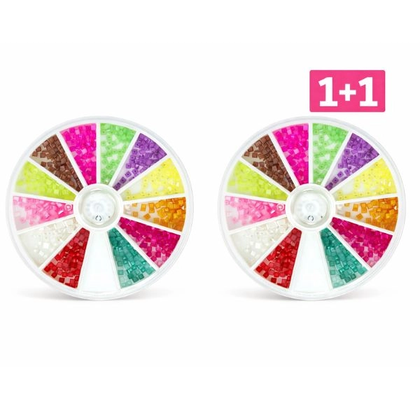 Nail decorations in a box - square - 1+1 FREE