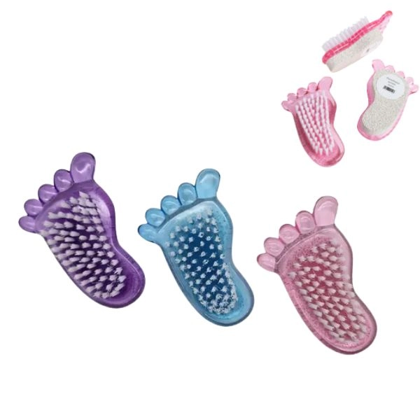 Nail brush with pumice stone
