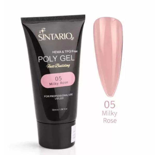 Quick building UV/LED Polygel - 05 Milky Rose, 30ml