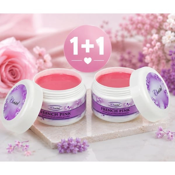 UV gel - French Pink gel, Camouflage 25g -  1+1 FREE