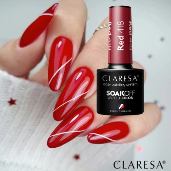 Claresa UV/LED Color Soak Off - Red 418, 5g