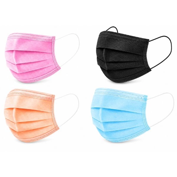 Face masks with elastic bands – set of 4 pcs