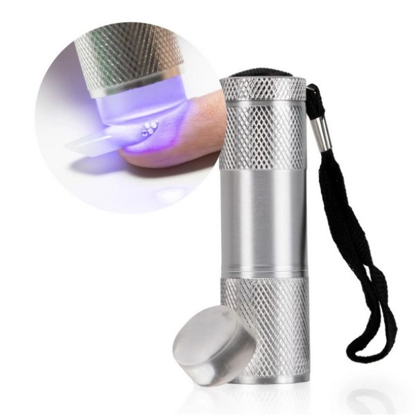 UV/LED mini lamp 9W with a stamping aid