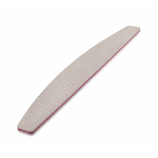 Inginails Zebra Nail File – Curved Shape, Pink Core, 100/150