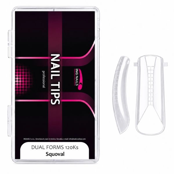 Squoval Nail Tips – Poly Gel, Clear, 120 pcs
