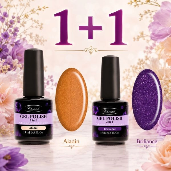 Christel Gel Nail Polish – Gel Polish Glossy 15 ml + FREE Neon Moon Gel Nail Polish, 15 ml