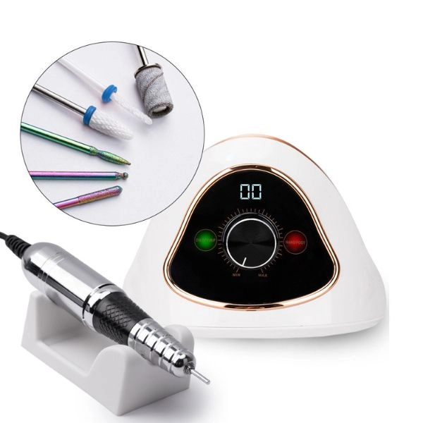 68W Nail Drill – M15 White & Gold