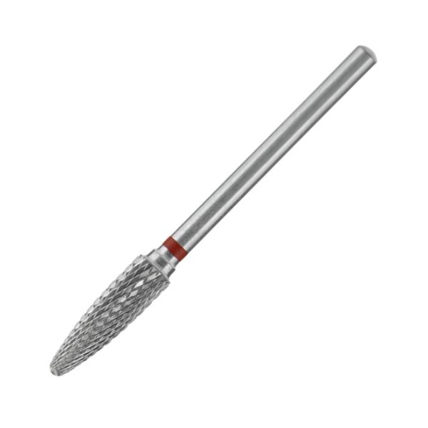 Staleks Pro Expert 4/14 mm Rounded Cone Nail Drill Bit, Red