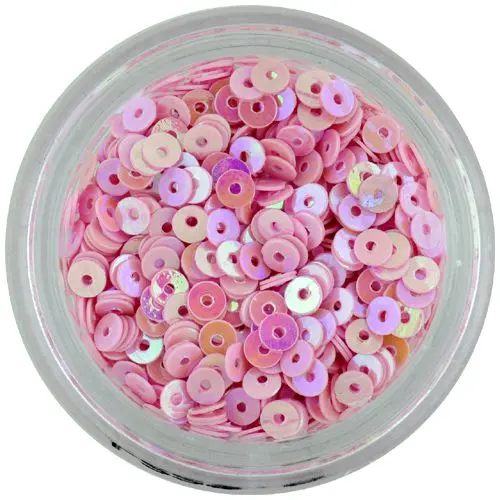 Light pink nail art disk flitters