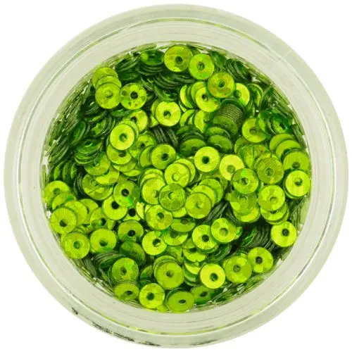 Round disk flitters - pistachio green