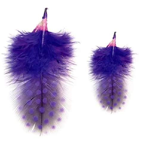 Decorations for nails - purple-black feathers