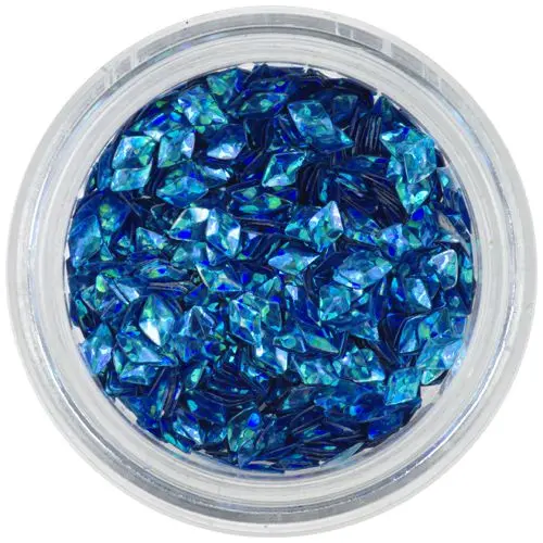 Nail art diamond - turquoise, hologram, 3D