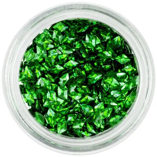 Nail art 3D diamond - dark green, hologram