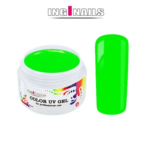 UV Gel, coloured Inginails - Neon Green 5g