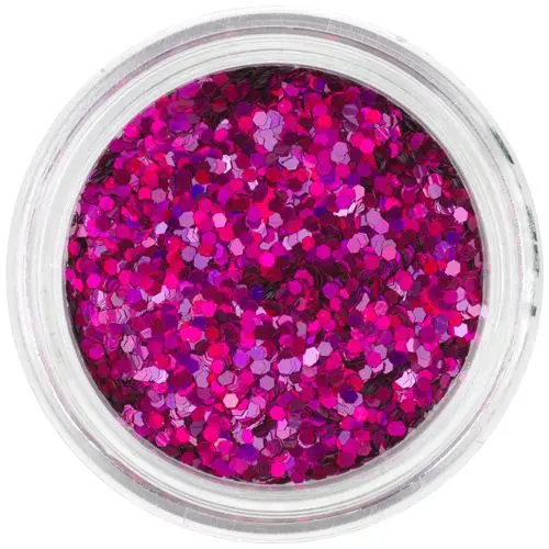 1mm holographic sequins - hexagons in cyclamen colour