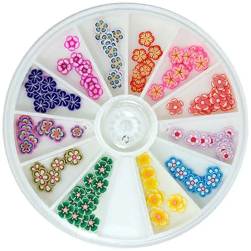 Fimo nail art decorations - flowers