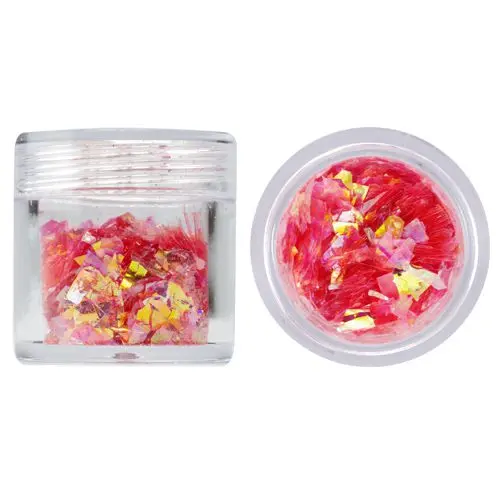 Golden-red nail decoration - flakes 10g