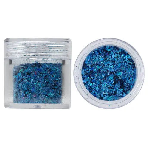 Dark blue glitter flakes, small 10g