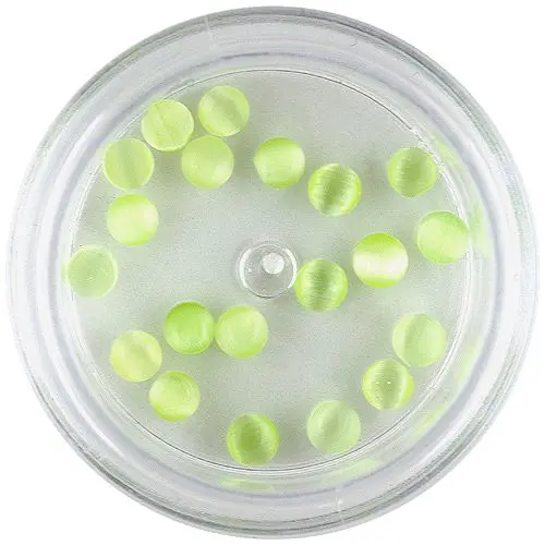 Round rhinestones - light green, 3mm
