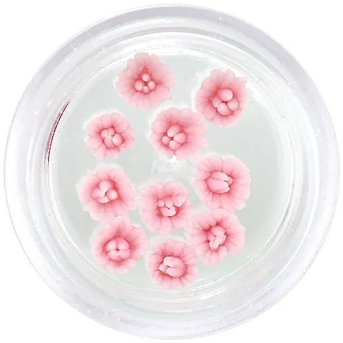 Nail art decorations - acrylic flowers, light pink