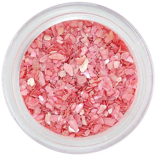 Crushed shells for nail art - old pink chips