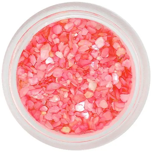 Bright pink crushed shells