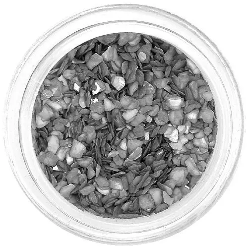 Silver metallic crushed shells